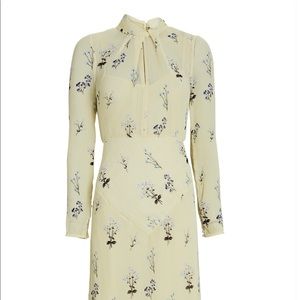 Self Portrait Vintage Floral Plissé Midi Dress